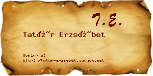 Tatár Erzsébet névjegykártya